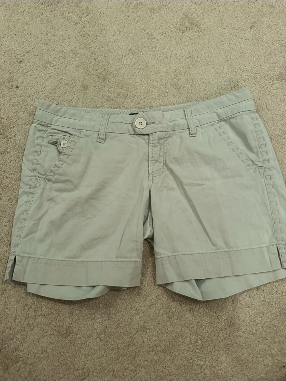 BKE Light Gray Women's Cuffed Casual Shorts